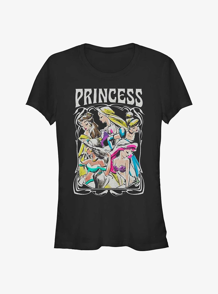 Disney Princesses Retro Style Girls T-Shirt