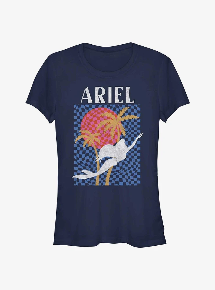 Disney The Little Mermaid Ariel Quirky Silhouette Girls T-Shirt