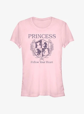 Disney Princesses Follow Your Heart Crest Girls T-Shirt