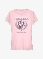 Disney Princesses Follow Your Heart Crest Girls T-Shirt