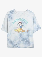 Disney Snow White And Woodland Animals Tie-Dye Girls Crop T-Shirt