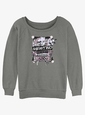 Pokemon Mewtwo Ready For Battle Slouchy Sweatshirt