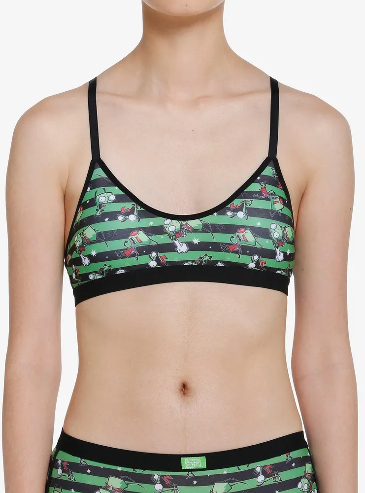 Hot Topic Invader Zim GIR Stripe Bralette