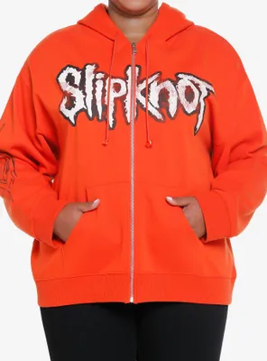 Slipknot Group Photo Orange Girls Hoodie Plus