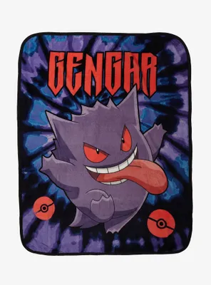 Pokemon Gengar Tie-Dye Throw Blanket