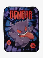 Pokemon Gengar Tie-Dye Throw Blanket