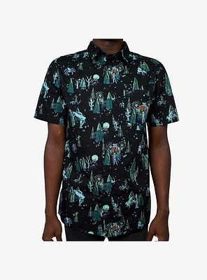 Harry Potter The Forbidden Forest Woven Button-Up