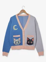 Pretty Guardian Sailor Moon Luna & Artemis Color Block Women's Cardigan - BoxLunch Exclusive