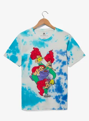 Disney The Little Mermaid Ariel Multi-Pose Tie-Dye Women's T-Shirt - BoxLunch Exclusive