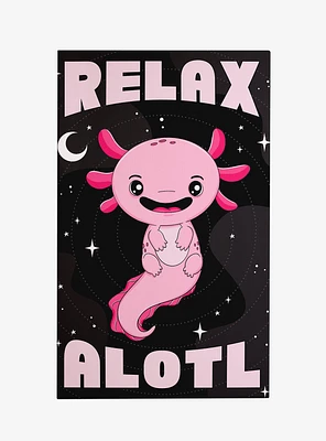 Relax-Alotl Axolotl Stars Canvas Print