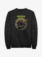 Star Wars The Mandalorian Grogu Hugging An Anzellan Sweatshirt BoxLunch Web Exclusive