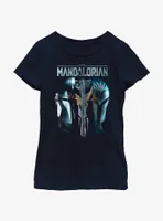 Star Wars The Mandalorian Din Djarin & Bo-Katan Mythosaur Youth Girls T-Shirt BoxLunch Web Exclusive