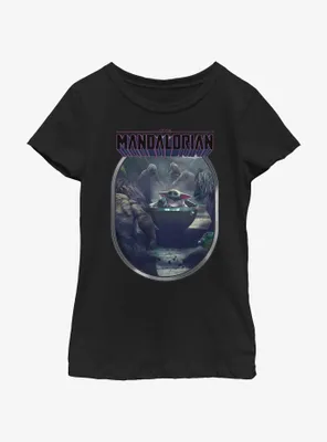 Star Wars The Mandalorian Alamites Attack Grogu Youth Girls T-Shirt