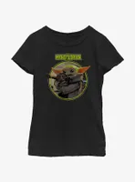 Star Wars The Mandalorian Grogu Hugging An Anzellan Youth Girls T-Shirt BoxLunch Web Exclusive