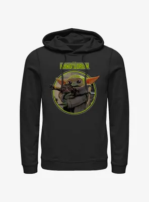 Star Wars The Mandalorian Grogu Hugging An Anzellan Hoodie BoxLunch Web Exclusive