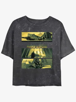 Star Wars The Mandalorian Bo-Katan's Castle On Kalevala Mineral Wash Crop Womens T-Shirt