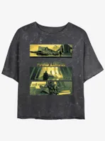 Star Wars The Mandalorian Bo-Katan's Castle On Kalevala Mineral Wash Crop Womens T-Shirt