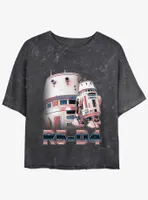 Star Wars The Mandalorian Droid R5-D4 Mineral Wash Womens Crop T-Shirt