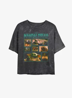 Star Wars The Mandalorian Adventures Through Mines of Mandalore Mineral Wash Womens Crop T-Shirt