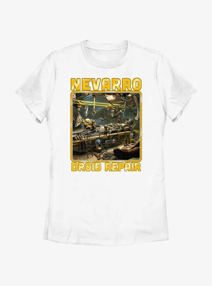 Star Wars The Mandalorian Nevarro Droid Repair Womens T-Shirt