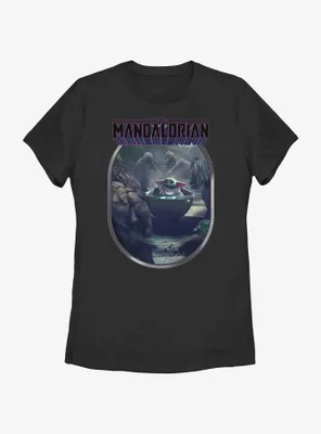 Star Wars The Mandalorian Alamites Attack Grogu Womens T-Shirt