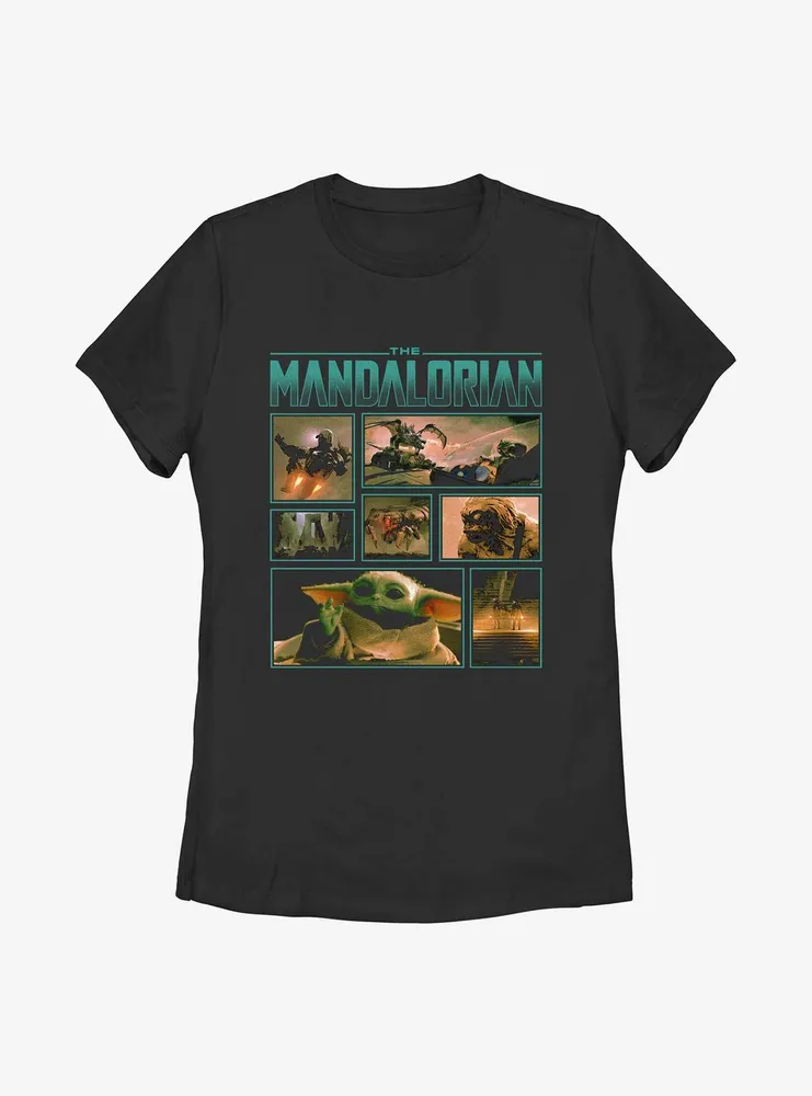 Star Wars The Mandalorian Adventures Through Mines of Mandalore Womens T-Shirt