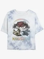 Star Wars the Mandalorian Living Waters Mines of Mandalore Tie-Dye Womens Crop T-Shirt