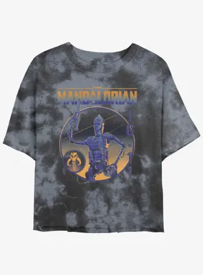 Star Wars The Mandalorian IG-11 Statue Tie-Dye Womens Crop T-Shirt