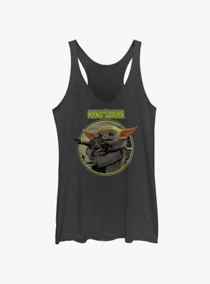 Star Wars The Mandalorian Grogu Hugging An Anzellan Womens Tank Top BoxLunch Web Exclusive