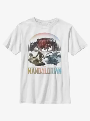 Star Wars the Mandalorian Living Waters Mines of Mandalore Youth T-Shirt