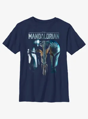 Star Wars The Mandalorian Din Djarin & Bo-Katan Mythosaur Youth T-Shirt BoxLunch Web Exclusive