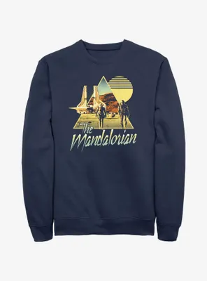 Star Wars The Mandalorian Bo-Katan & Din Djarin Sunset Nevarro Landing Sweatshirt BoxLunch Web Exclusive