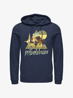 Star Wars The Mandalorian Bo-Katan & Din Djarin Sunset Nevarro Landing Hoodie BoxLunch Web Exclusive