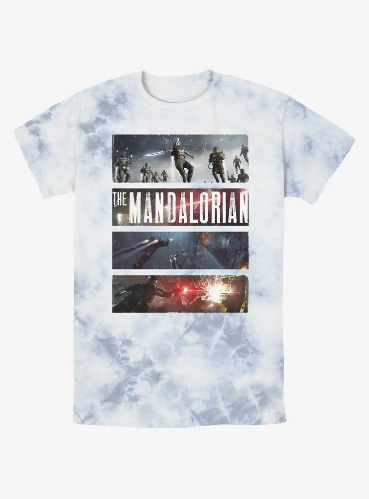 Star Wars The Mandalorian Big Battle Tie-Dye T-Shirt