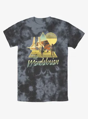 Star Wars The Mandalorian Bo-Katan & Din Djarin Sunset Nevarro Landing Tie-Dye T-Shirt BoxLunch Web Exclusive