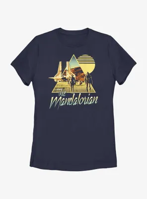 Star Wars The Mandalorian Bo-Katan & Din Djarin Sunset Nevarro Landing Womens T-Shirt BoxLunch Web Exclusive