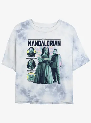 Star Wars The Mandalorian Captain and Dutchess Tie-Dye Womens Crop T-Shirt