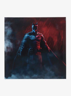 DC Comics The Batman Rain Scene Canvas Wall Decor