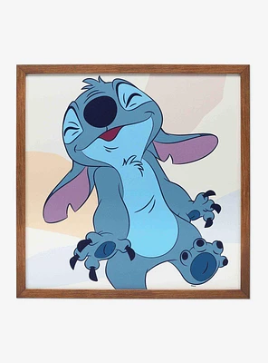 Disney Lilo & Stitch Gleeful Stitch Framed Wood Wall Decor