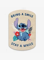 Disney Lilo & Stitch Bring A Smile Stay A While Wood Wall Decor