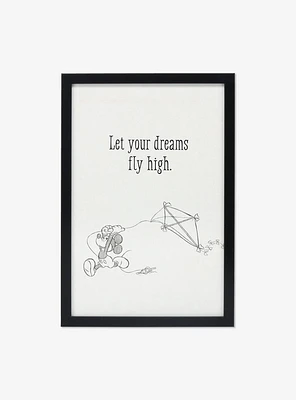 Disney Mickey Mouse Let Your Dreams Fly High Kite Framed Wood Wall Decor
