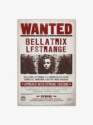 Harry Potter Bellatrix Lestrange Wanted Poster Wood Wall Decor