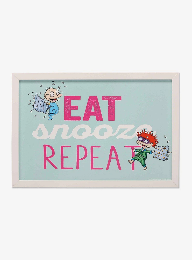 Rugrats Eat Snooze Repeat Framed Wood Wall Decor