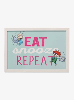 Rugrats Eat Snooze Repeat Framed Wood Wall Decor