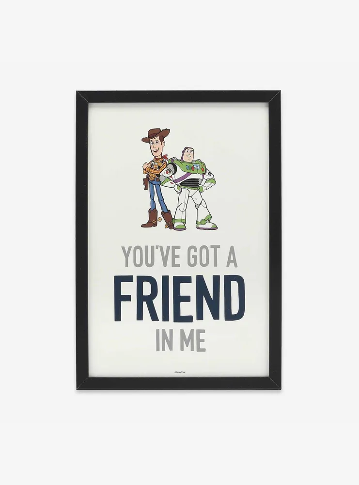 Disney Pixar Toy Story You've Got A Friend In Me Woody & Buzz Framed Wall Decor