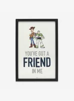 Disney Pixar Toy Story You've Got A Friend In Me Woody & Buzz Framed Wall Decor