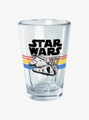 Star Wars Vintage Falcon Stripes Mini Glass