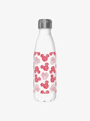 Disney Mickey Mouse Mickey & Minnie Heart Ears Water Bottle