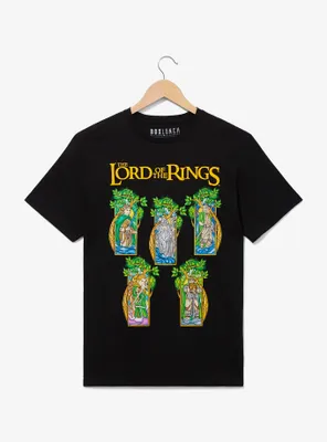 the Lord of Rings Stained Glass Character Portraits T-Shirt - BoxLunch Exclusive
