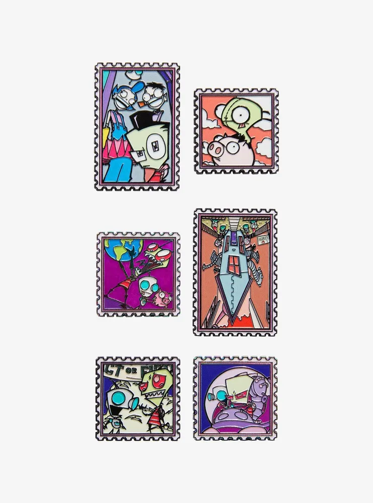 Invader Zim Stamps Blind Box Enamel Pin